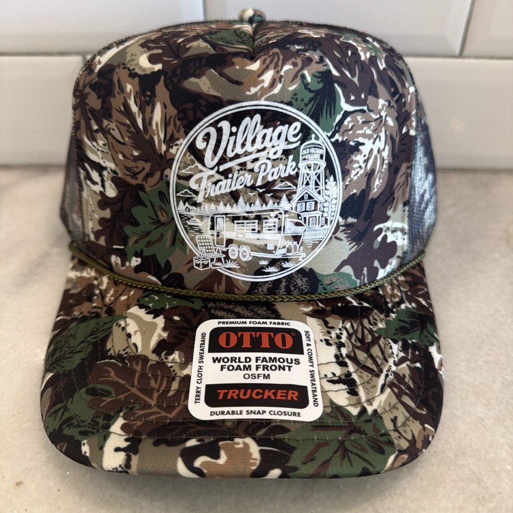 Village Trailer Park Camo Trucker Hat
